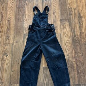 Black Denim Overalls barrel size Med